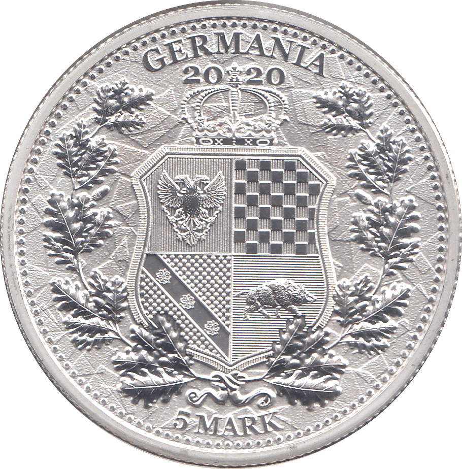 2020 SILVER 1OZ FIVE MARKS ALLEGORIES GERMANIA ( BU ) - SILVER WORLD COINS - Cambridgeshire Coins