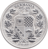 2020 SILVER 1OZ FIVE MARKS ALLEGORIES GERMANIA ( BU ) - SILVER WORLD COINS - Cambridgeshire Coins