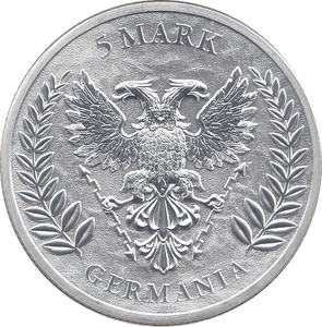 2020 SILVER 1OZ FIVE MARKS GERMANIA ( BU ) - SILVER WORLD COINS - Cambridgeshire Coins