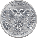 2020 SILVER 1OZ FIVE MARKS GERMANIA ( BU ) - SILVER WORLD COINS - Cambridgeshire Coins