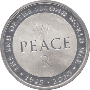 2020 SILVER FIVE POUND END OF WWII - SILVER WORLD COINS - Cambridgeshire Coins