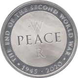 2020 SILVER FIVE POUND END OF WWII - SILVER WORLD COINS - Cambridgeshire Coins