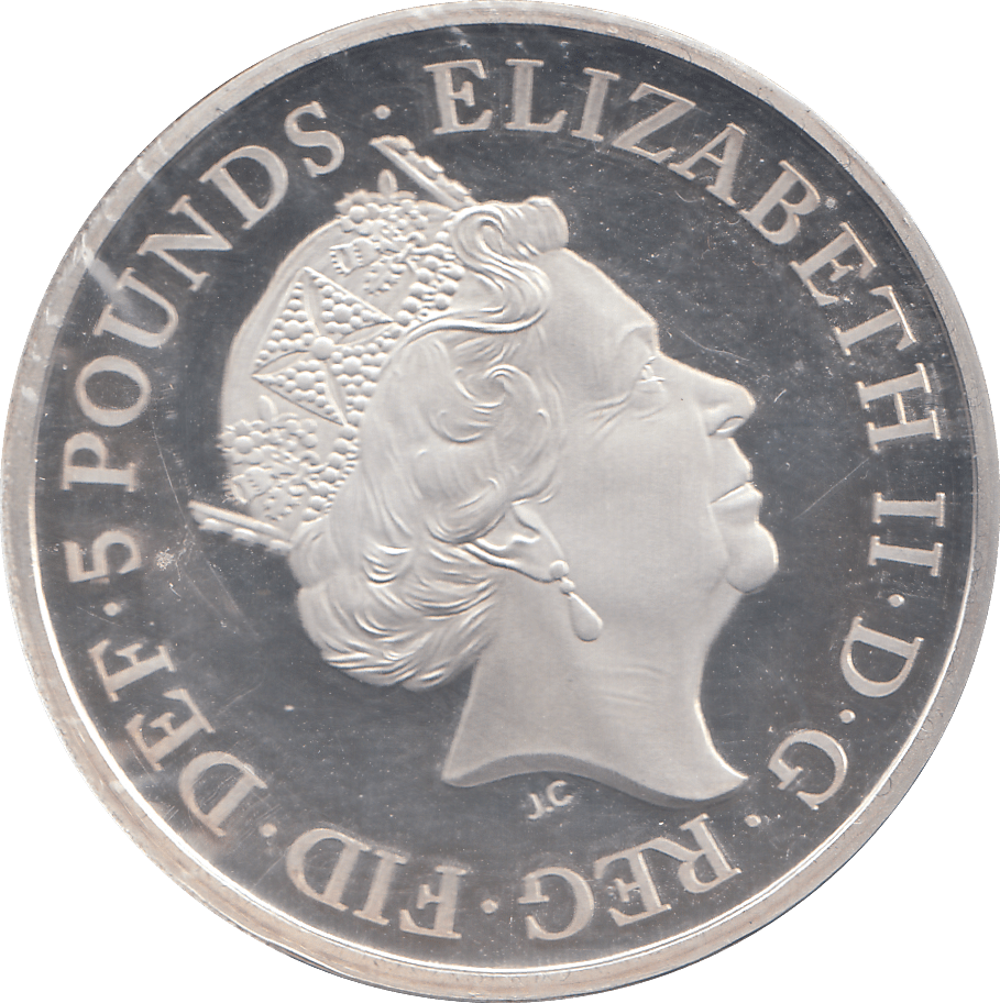 2020 SILVER FIVE POUND END OF WWII - SILVER WORLD COINS - Cambridgeshire Coins