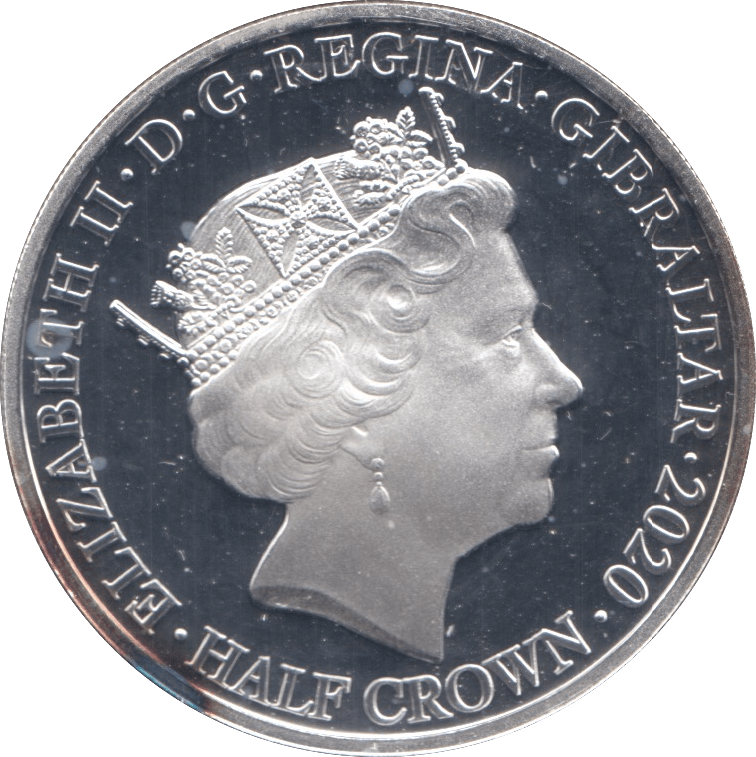 2020 SILVER HALF CROWN GIBRALTAR SIR WINSTON CHURCHILL - SILVER WORLD COINS - Cambridgeshire Coins