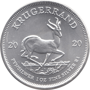 2020 SILVER KRUGERRAND 1OZ SOUTH AFRICA ( UNC ) - SILVER WORLD COINS - Cambridgeshire Coins
