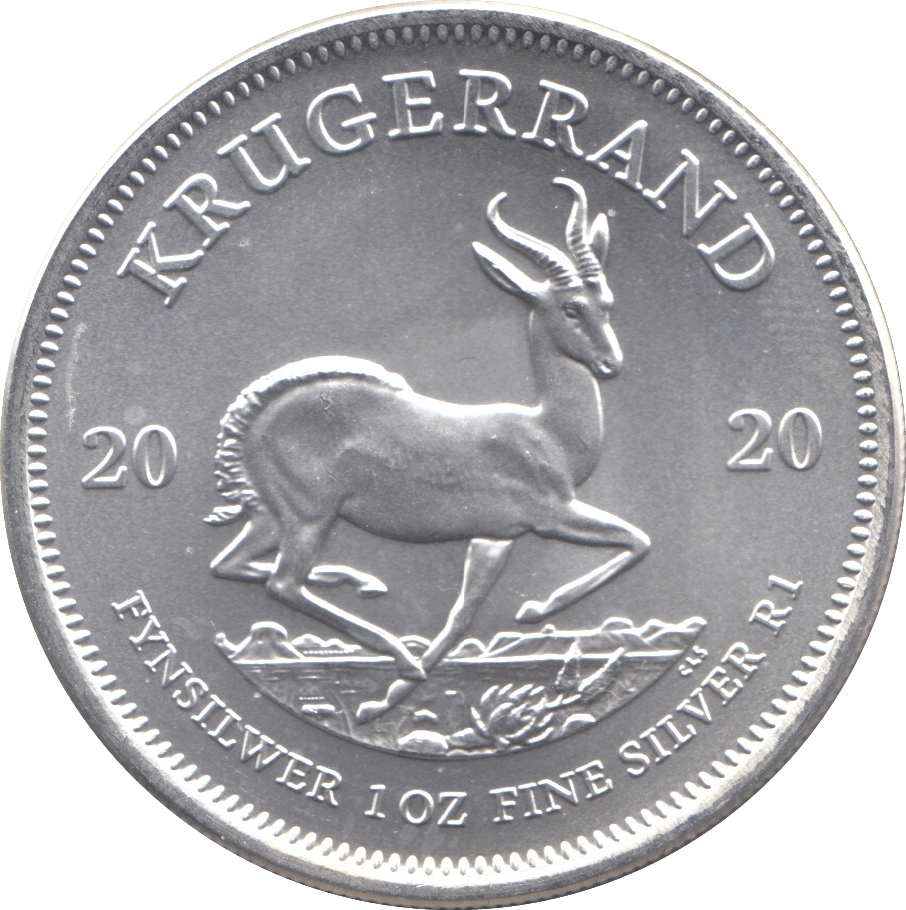2020 SILVER KRUGERRAND 1OZ SOUTH AFRICA ( UNC ) - SILVER WORLD COINS - Cambridgeshire Coins
