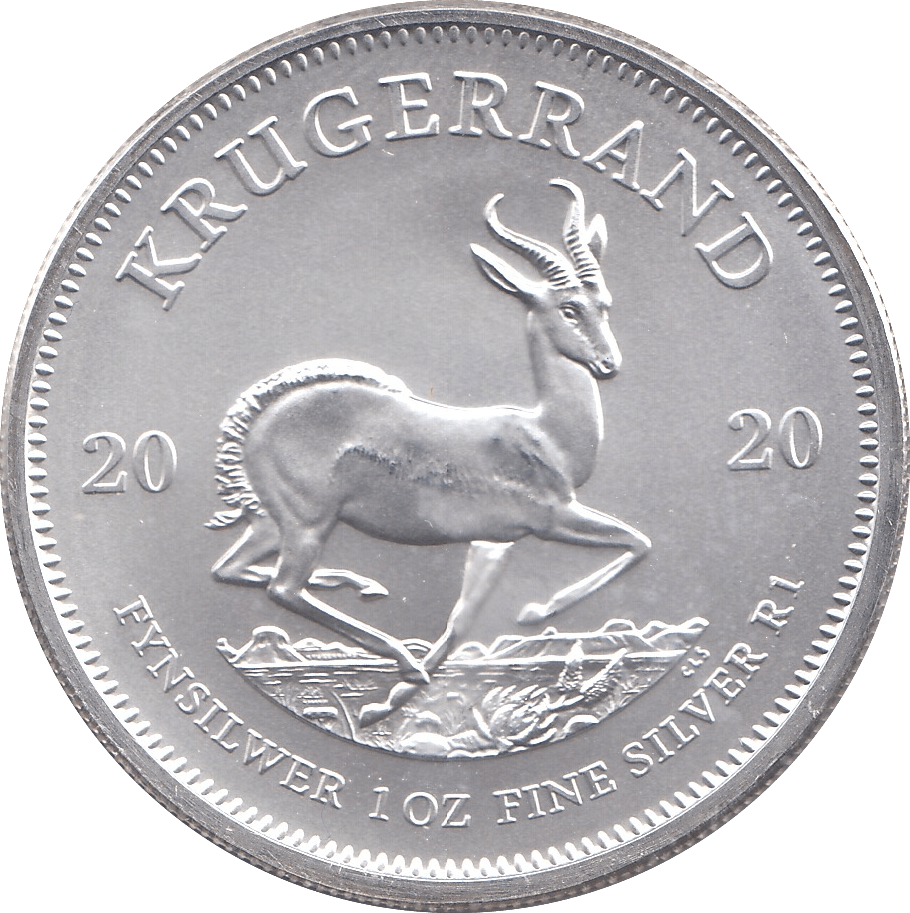 2020 SILVER KRUGERRAND 1OZ SOUTH AFRICA ( UNC ) - SILVER WORLD COINS - Cambridgeshire Coins