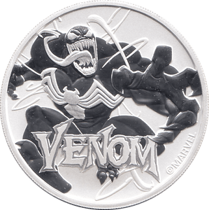 2020 SILVER MARVEL ONE DOLLAR VENOM TUVALU - SILVER WORLD COINS - Cambridgeshire Coins
