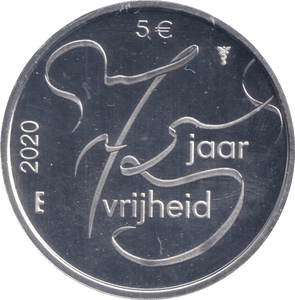 2020 SILVER NETHERLANDS 5 EUROS - SILVER WORLD COINS - Cambridgeshire Coins