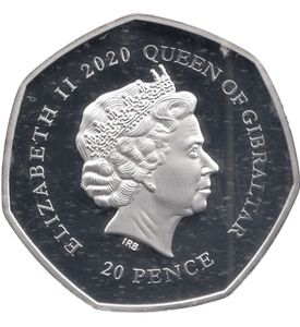 2020 SILVER PLATED 20 PENCE UEFA EURO 2020 - 20p Proof - Cambridgeshire Coins