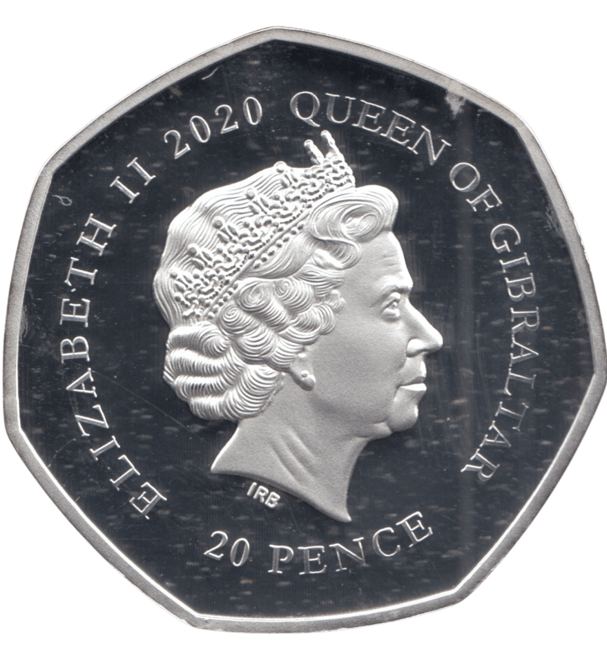 2020 SILVER PLATED 20 PENCE UEFA EURO 2020 - 20p Proof - Cambridgeshire Coins