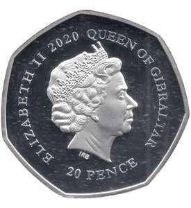 2020 SILVER PLATED 20 PENCE UEFA EURO 2020 - 20p Proof - Cambridgeshire Coins