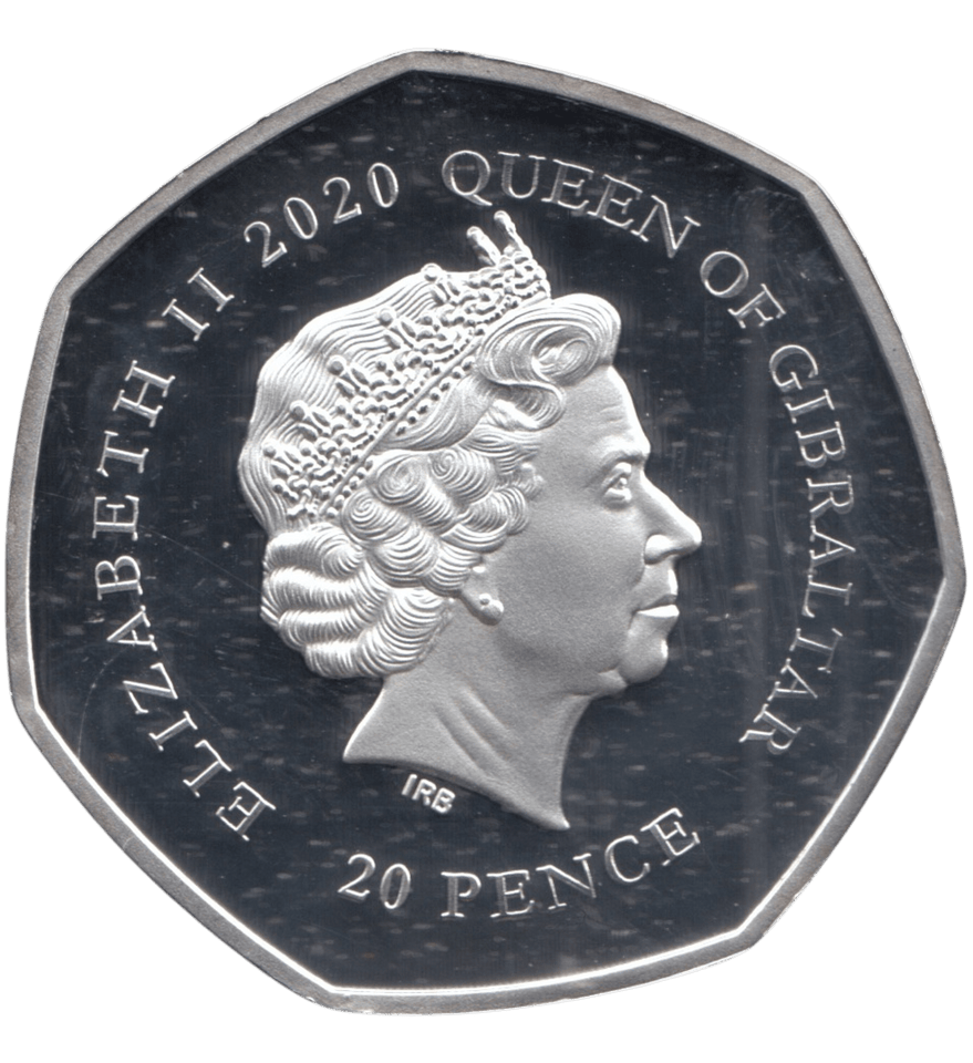 2020 SILVER PLATED 20 PENCE UEFA EURO 2020 - 20p Proof - Cambridgeshire Coins