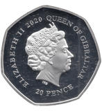 2020 SILVER PLATED 20 PENCE UEFA EURO 2020 - 20p Proof - Cambridgeshire Coins