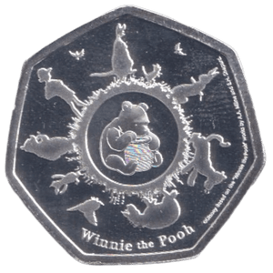 2020 SILVER PLATED 50P SHAPED COIN WINNIE THE POOH (Copy) - 50P SHAPED COIN - Cambridgeshire Coins