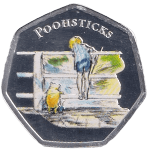 2020 SILVER PLATED 50P SHAPED COIN WINNIE THE POOH (Copy) - 50P SHAPED COIN - Cambridgeshire Coins