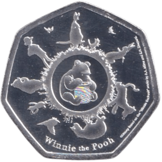 2020 SILVER PLATED 50P SHAPED COIN WINNIE THE POOH - 50P SHAPED COIN - Cambridgeshire Coins