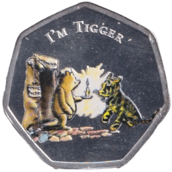 2020 SILVER PLATED 50P SHAPED COIN WINNIE THE POOH - 50P SHAPED COIN - Cambridgeshire Coins