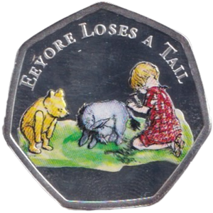 2020 SILVER PLATED 50P SHAPED COIN WINNIE THE POOH - 50P SHAPED COIN - Cambridgeshire Coins