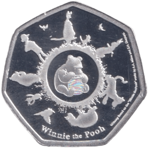 2020 SILVER PLATED 50P SHAPED COIN WINNIE THE POOH - 50P SHAPED COIN - Cambridgeshire Coins