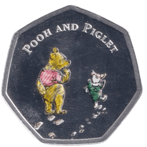 2020 SILVER PLATED 50P SHAPED COIN WINNIE THE POOH - 50P SHAPED COIN - Cambridgeshire Coins