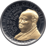 2020 SILVER PLATED BLACK PROOF ONE CROWN GIBRALTAR CHURCHILL SO FEW - SILVER WORLD COINS - Cambridgeshire Coins