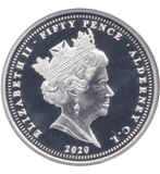 2020 SILVER PLATED FIFTY PENCE ALDERNEY - WORLD COINS - Cambridgeshire Coins