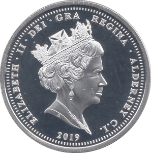 2020 SILVER PLATED FIVE POUNDS ALDERNEY - WORLD COINS - Cambridgeshire Coins