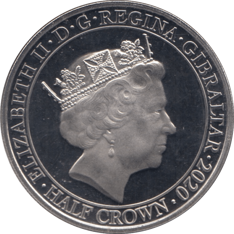 2020 SILVER PLATED HALFCROWN GIBRALTAR - WORLD COINS - Cambridgeshire Coins