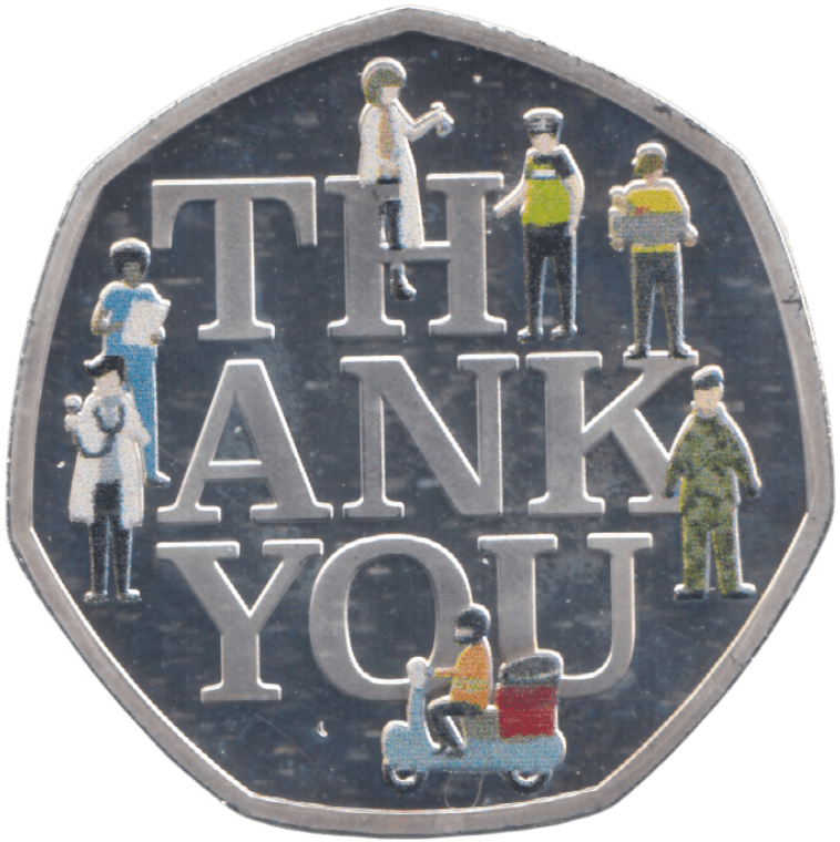 2020 SILVER PLATED THANK YOU HALF DOLLAR SAMOA ( PROOF ) - WORLD COINS - Cambridgeshire Coins