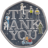 2020 SILVER PLATED THANK YOU HALF DOLLAR SAMOA ( PROOF ) - WORLD COINS - Cambridgeshire Coins