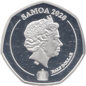 2020 SILVER PLATED THANK YOU HALF DOLLAR SAMOA ( PROOF ) - WORLD COINS - Cambridgeshire Coins