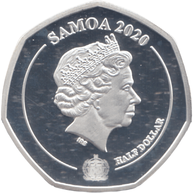 2020 SILVER PLATED THANK YOU HALF DOLLAR SAMOA ( PROOF ) - WORLD COINS - Cambridgeshire Coins