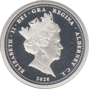 2020 SILVER PROOF £1 ALDERNEY - SILVER WORLD COINS - Cambridgeshire Coins
