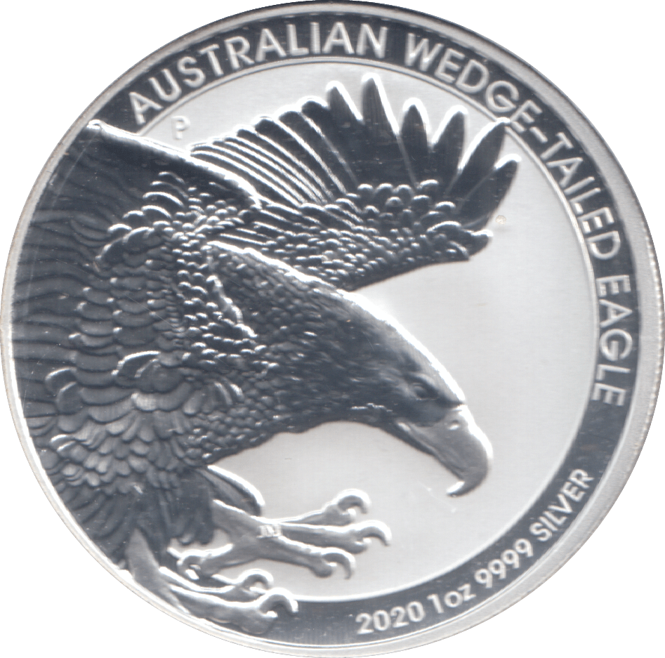 2020 SILVER PROOF 1OZ FINE SILVER ONE DOLLAR AUSTRALIAN WEDGE TAILED EAGLE - Silver Proof - Cambridgeshire Coins