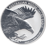 2020 SILVER PROOF 1OZ FINE SILVER ONE DOLLAR AUSTRALIAN WEDGE TAILED EAGLE - Silver Proof - Cambridgeshire Coins