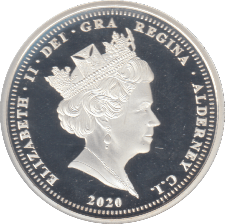 2020 SILVER PROOF £2 ALDERNEY - SILVER WORLD COINS - Cambridgeshire Coins