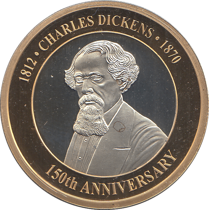 2020 SILVER PROOF 2 POUND CHARLES DICKENS 150TH ANNIVERSARY - WORLD COINS - Cambridgeshire Coins