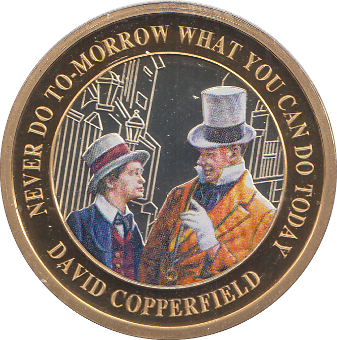 2020 SILVER PROOF 2 POUND DAVID COPPERFIELD COLOURED - WORLD COINS - Cambridgeshire Coins