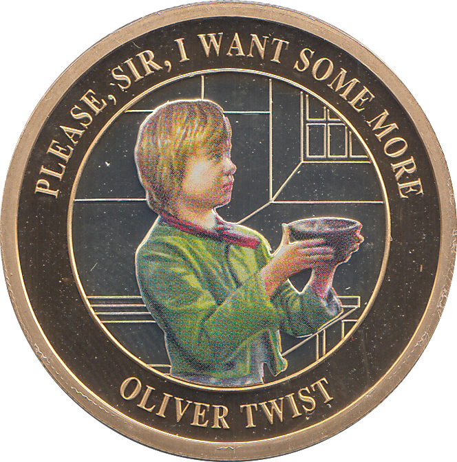 2020 SILVER PROOF 2 POUND OLIVER COLOURED - WORLD COINS - Cambridgeshire Coins
