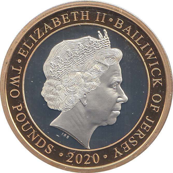 2020 SILVER PROOF 2 POUND OLIVER COLOURED - WORLD COINS - Cambridgeshire Coins
