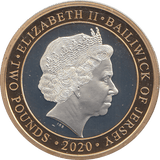 2020 SILVER PROOF 2 POUND OLIVER COLOURED - WORLD COINS - Cambridgeshire Coins