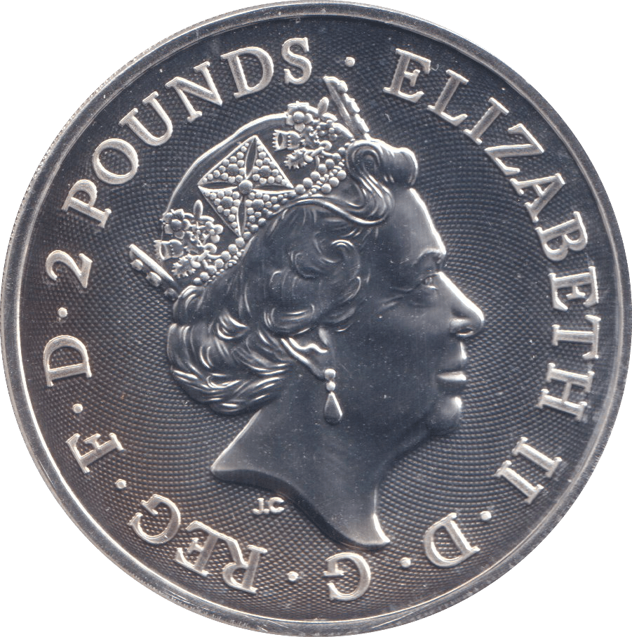 2020 SILVER PROOF 2 POUND YEAR OF THE RAT - SILVER WORLD COINS - Cambridgeshire Coins