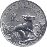 2020 SILVER PROOF 2 POUND YEAR OF THE RAT - SILVER WORLD COINS - Cambridgeshire Coins