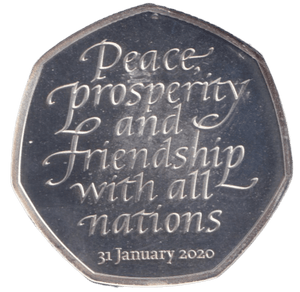 2020 SILVER PROOF 50P BREXIT - 50P Silver Proof - Cambridgeshire Coins