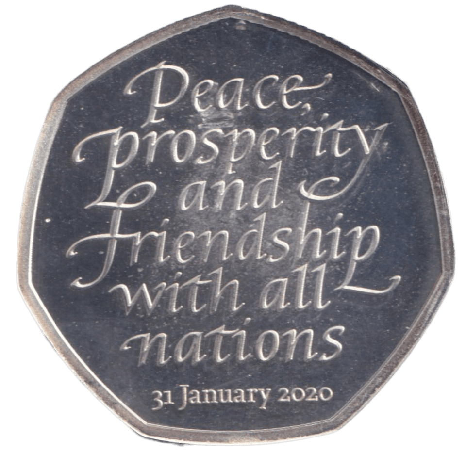 2020 SILVER PROOF 50P BREXIT - 50P Silver Proof - Cambridgeshire Coins