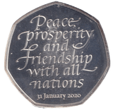2020 SILVER PROOF 50P BREXIT - 50P Silver Proof - Cambridgeshire Coins