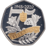 2020 SILVER PROOF 50P GUERNSEY - SILVER WORLD COINS - Cambridgeshire Coins