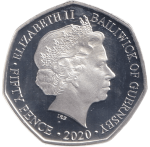 2020 SILVER PROOF 50P GUERNSEY - SILVER WORLD COINS - Cambridgeshire Coins