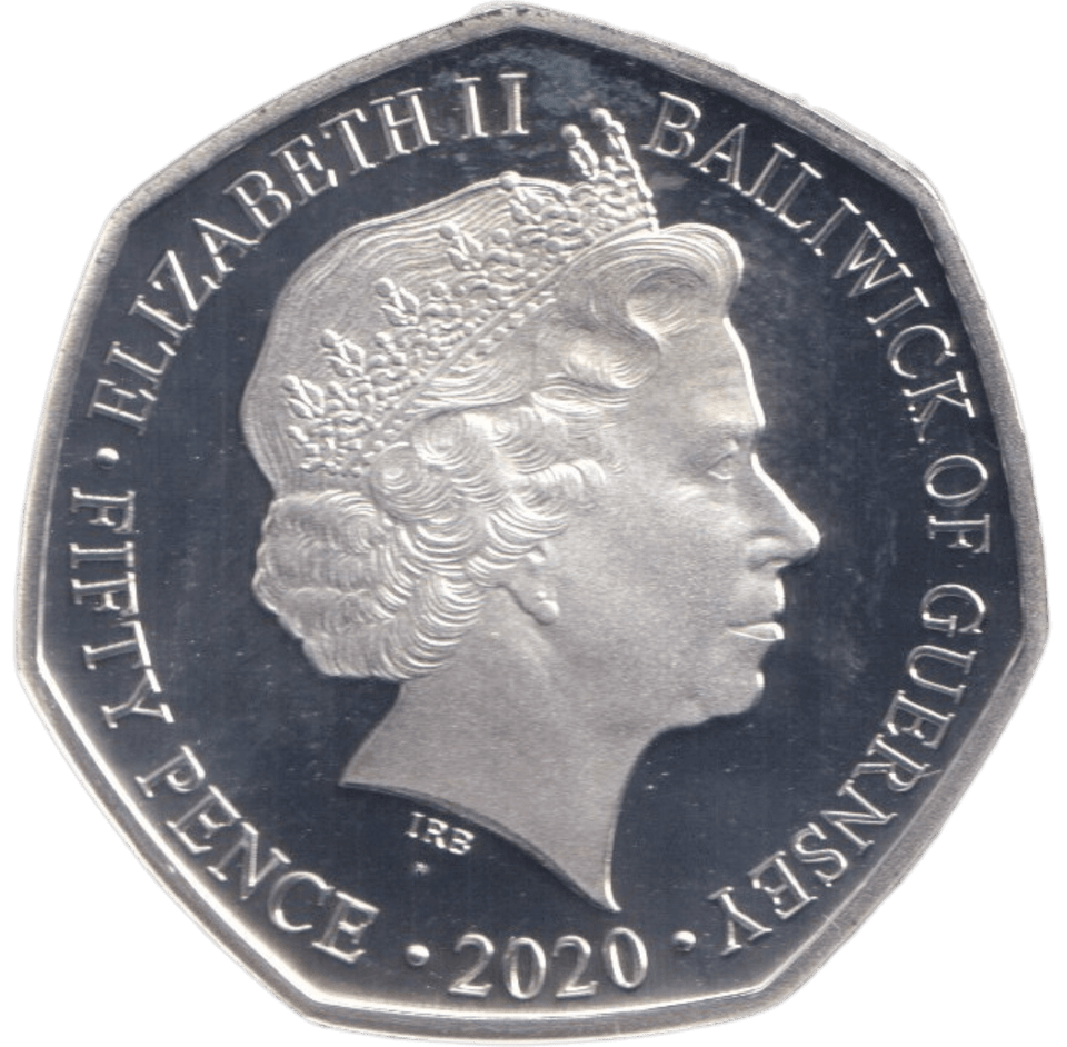 2020 SILVER PROOF 50P GUERNSEY - SILVER WORLD COINS - Cambridgeshire Coins